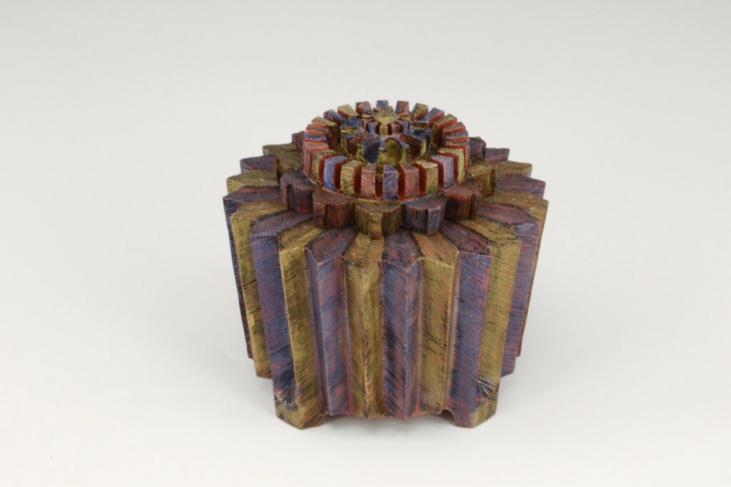 Galaxy, turned wood sculpture by Ken Deaner
