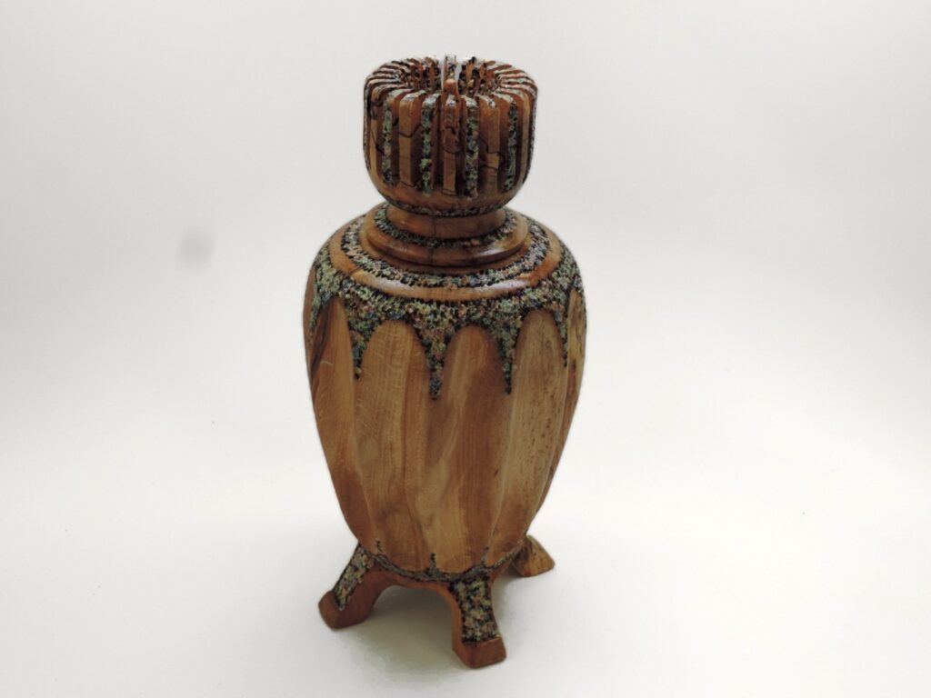 Crown 6, turned wood sculpture by Ken Deaner