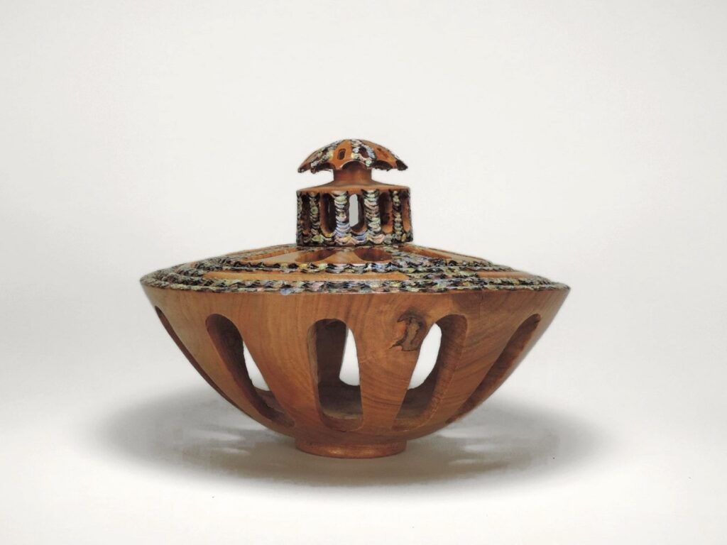 Distortion, turned wood sculpture by Ken Deaner