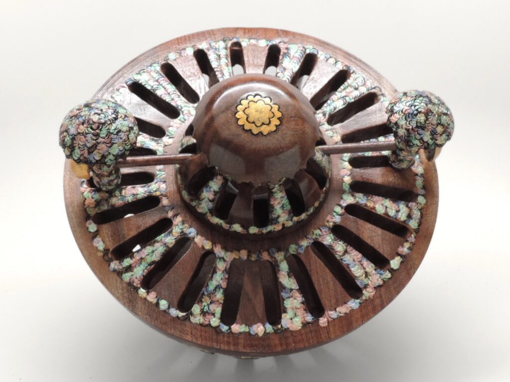 Interactive Locked Box 3, turned wood sculpture by Ken Deaner