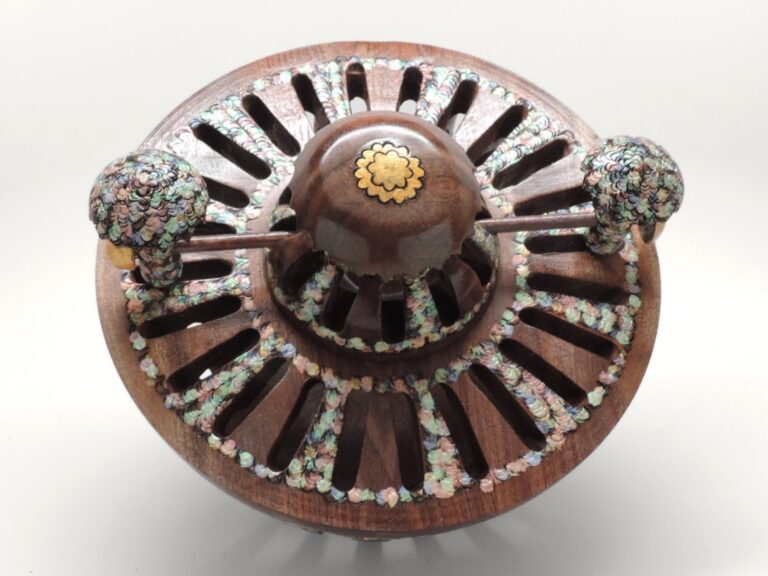 Interactive Locked Box 3, turned wood sculpture by Ken Deaner