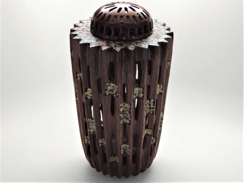ZEOTROPE, turned wood sculpture by Ken Deaner