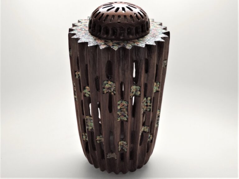 ZEOTROPE, turned wood sculpture by Ken Deaner
