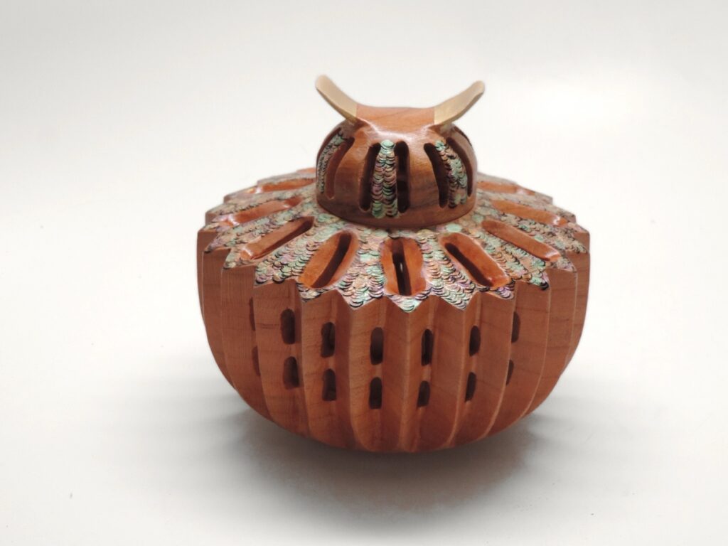 Revisited, turned wood sculpture by Ken Deaner