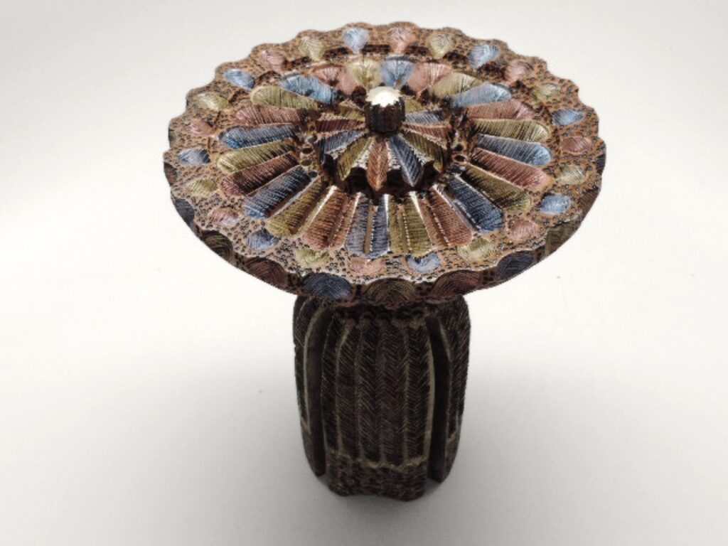 Lotus, turned wood sculpture by Ken Deaner