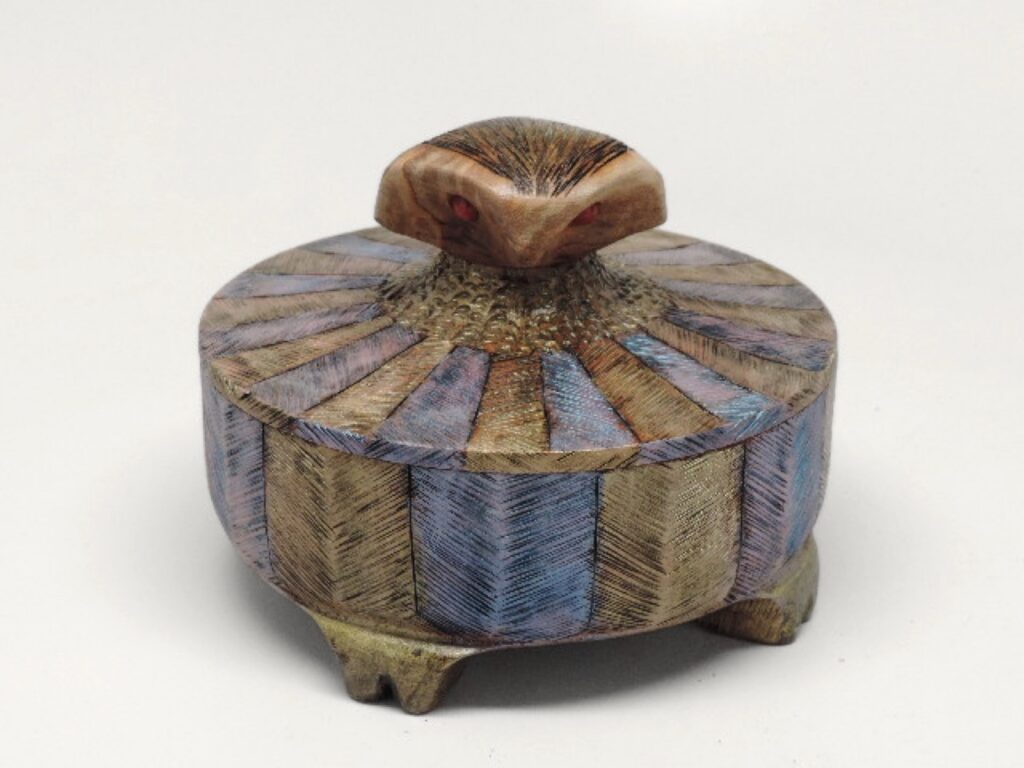 Buried Treasure, turned wood sculpture by Ken Deaner