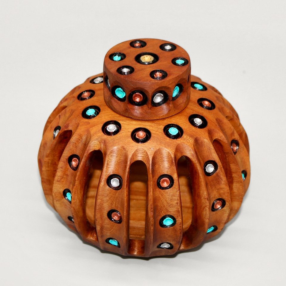 Bejeweled II, turned wood sculpture by Ken Deaner