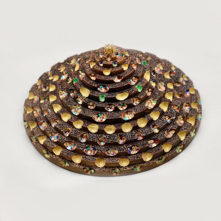 Chocolate Kiss, turned wood sculpture by Ken Deaner